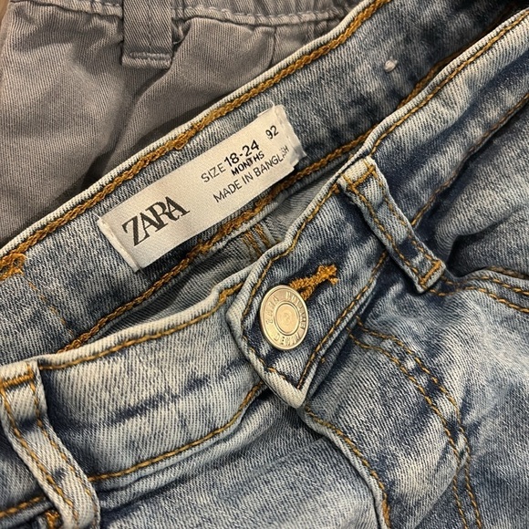 Zara shorts bundle in grey and blue denim size 18-24 months - Picture 3 of 7